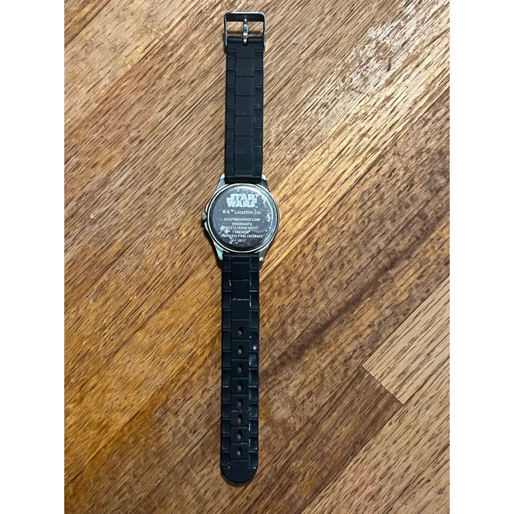 Star Wars BB-8 Watch Accutime SWM3046TG Black Silicone Strap Japanese Movement